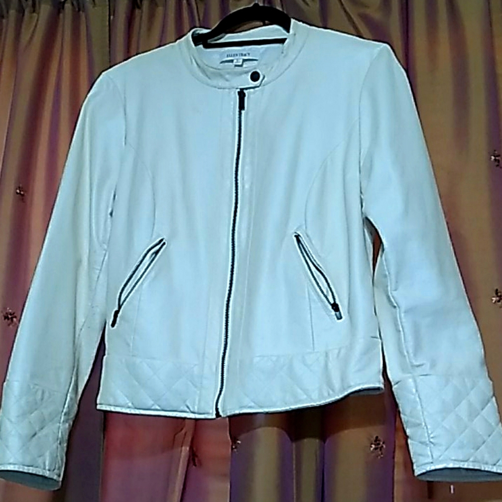 Faux Leather Ellen Tracy Moto Jacket